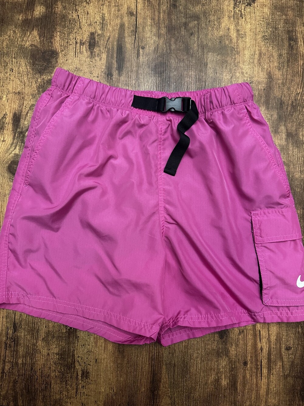 Nike Men's Pink ACG-Style Woven Cargo Shorts with Webbing Belt #55